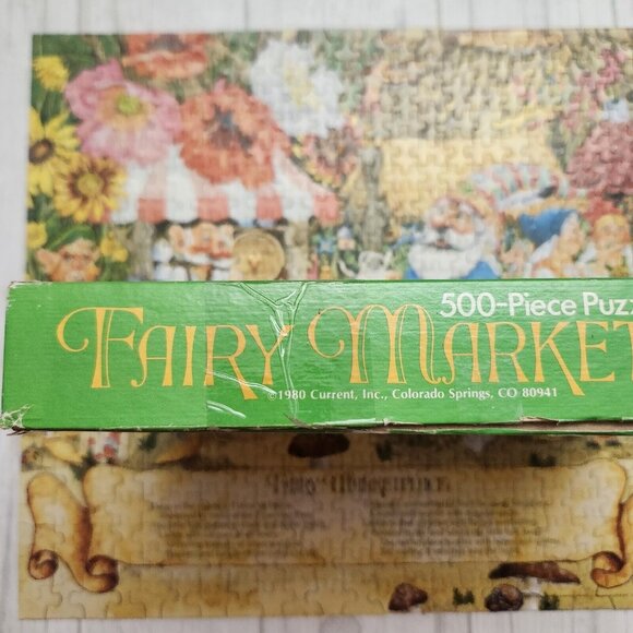 Vintage Fairy Marketplace Jigsaw Puzzle 500 Piece Current 1980 Complete - Picture 8 of 9